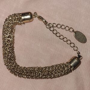 Nicole Miller Gold-Tone Braided Mesh Bracelet with Extender